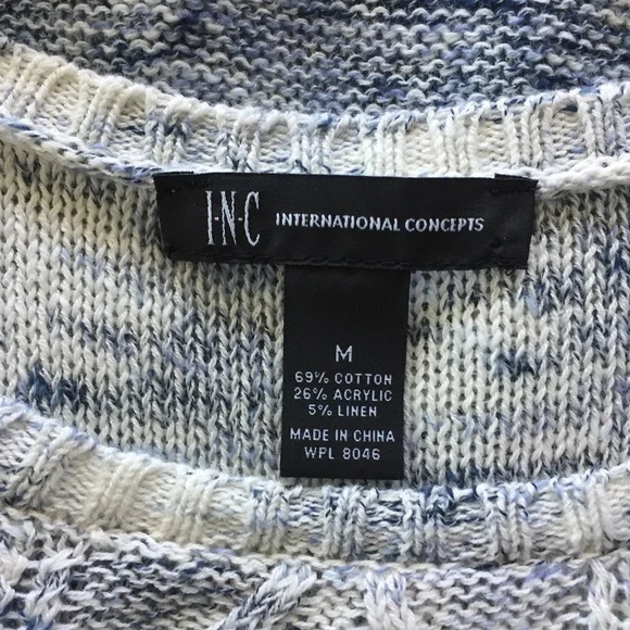INC Pullover Sweater Ombre Cable Knit M - Picture 8 of 10